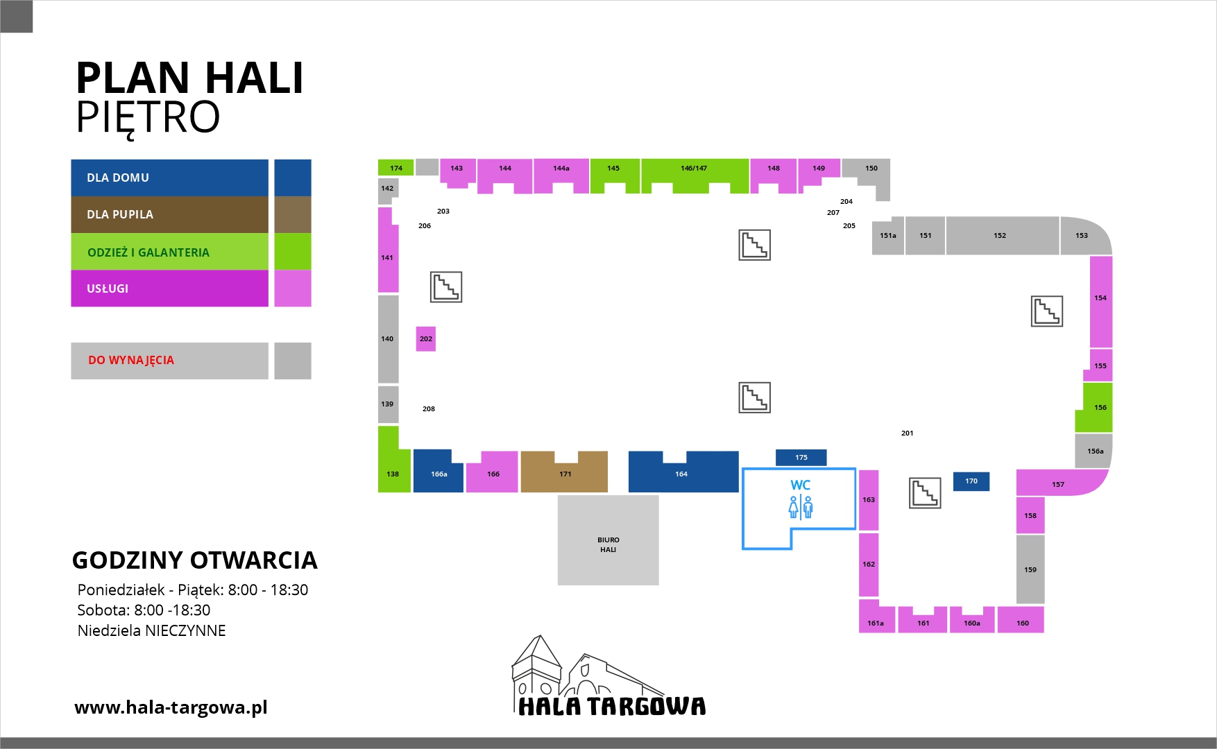 Plan hali | Hala Targowa we Wrocławiu